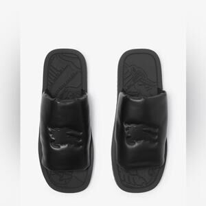 Burberry Women's EKD Lambskin Leather Slides 38